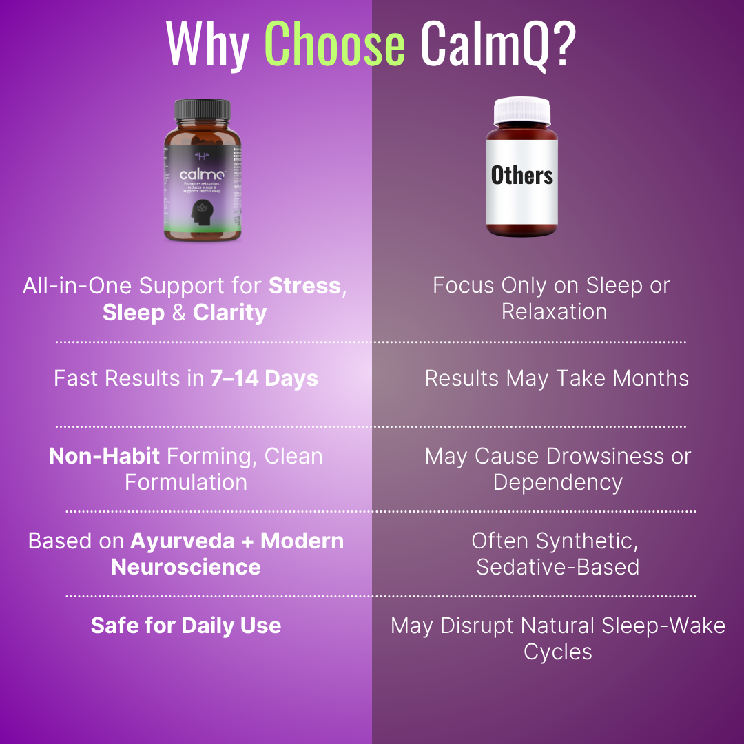 CalmQ - विश्राम, मनोदशा और दैनिक स्वास्थ्य के लिए हर्बल सहायता